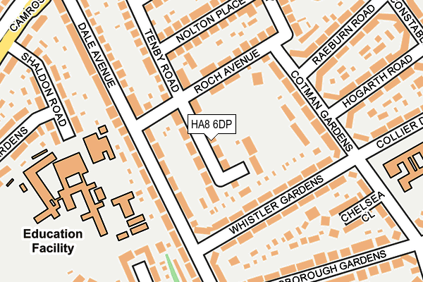 HA8 6DP map - OS OpenMap – Local (Ordnance Survey)