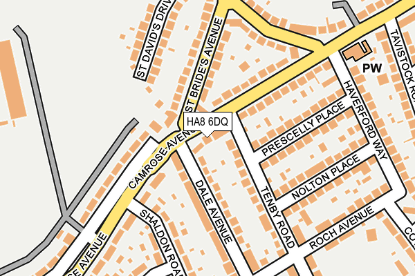 HA8 6DQ map - OS OpenMap – Local (Ordnance Survey)