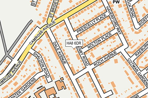 HA8 6DR map - OS OpenMap – Local (Ordnance Survey)