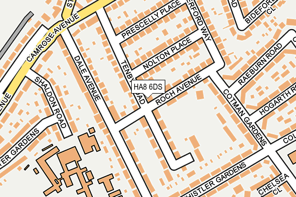 HA8 6DS map - OS OpenMap – Local (Ordnance Survey)