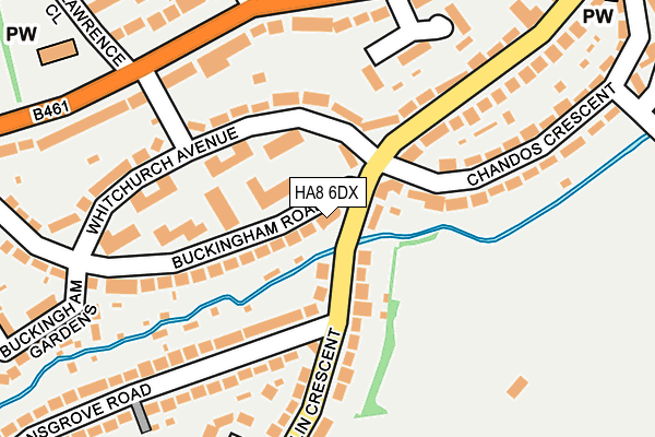 HA8 6DX map - OS OpenMap – Local (Ordnance Survey)