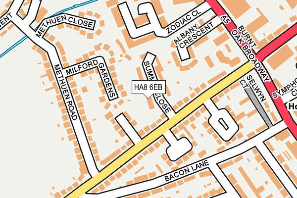 HA8 6EB map - OS OpenMap – Local (Ordnance Survey)