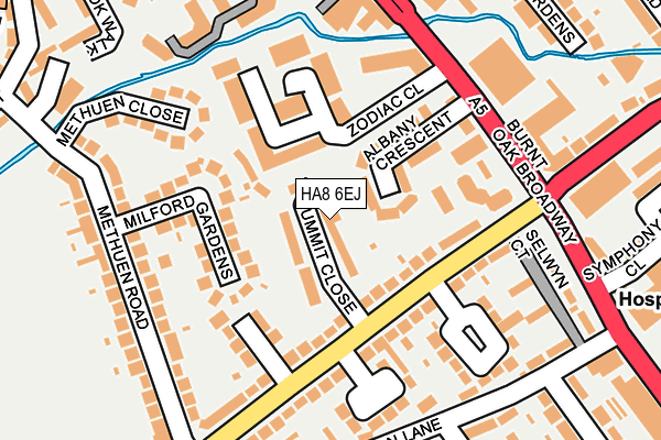 HA8 6EJ map - OS OpenMap – Local (Ordnance Survey)