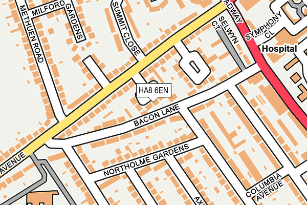 HA8 6EN map - OS OpenMap – Local (Ordnance Survey)