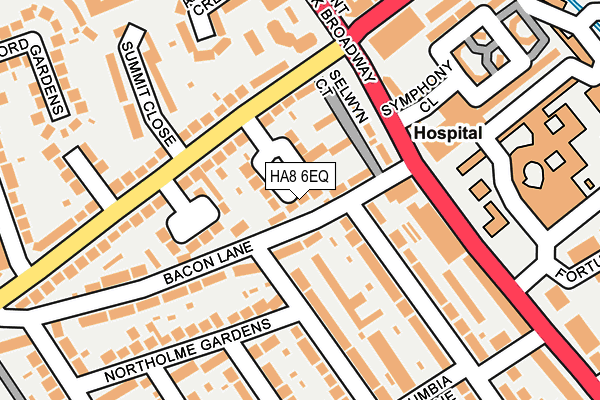 HA8 6EQ map - OS OpenMap – Local (Ordnance Survey)