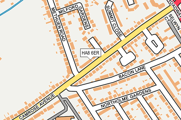 HA8 6ER map - OS OpenMap – Local (Ordnance Survey)