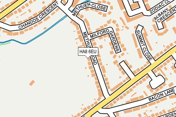 HA8 6EU map - OS OpenMap – Local (Ordnance Survey)