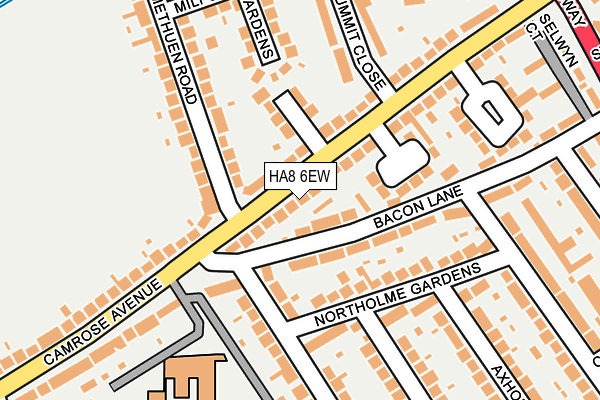 HA8 6EW map - OS OpenMap – Local (Ordnance Survey)
