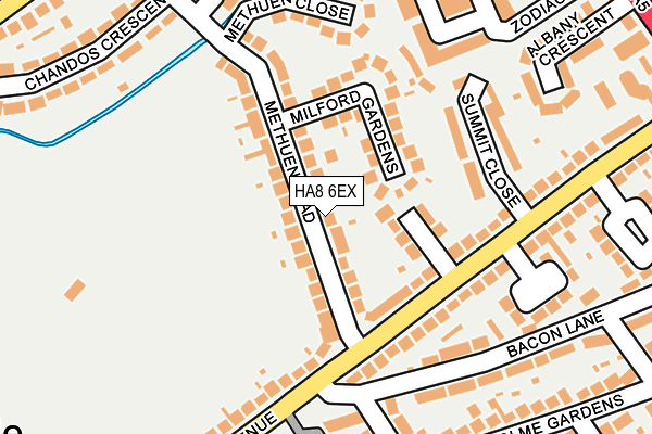 HA8 6EX map - OS OpenMap – Local (Ordnance Survey)