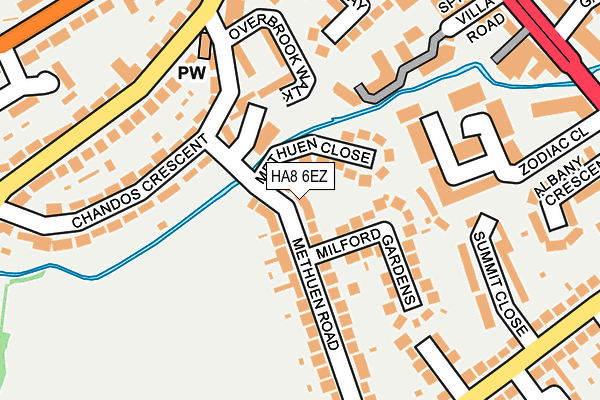 HA8 6EZ map - OS OpenMap – Local (Ordnance Survey)