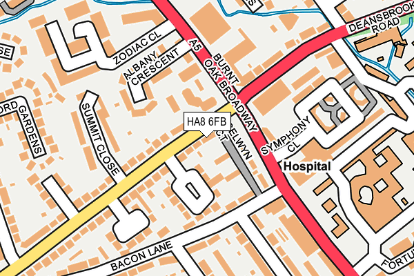 HA8 6FB map - OS OpenMap – Local (Ordnance Survey)
