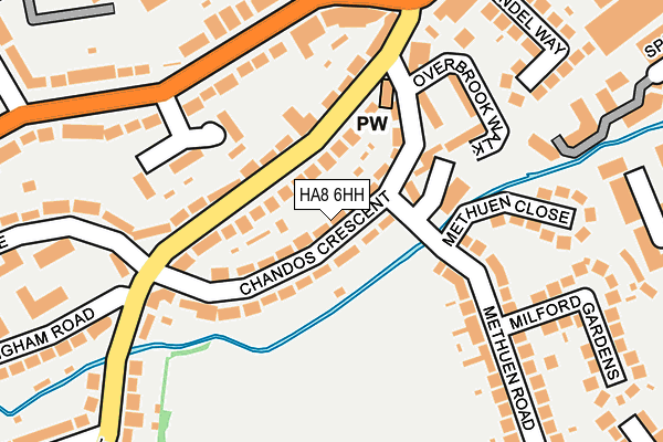 HA8 6HH map - OS OpenMap – Local (Ordnance Survey)