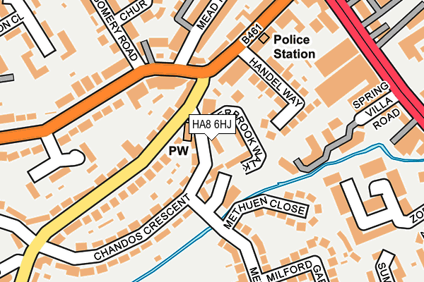 HA8 6HJ map - OS OpenMap – Local (Ordnance Survey)