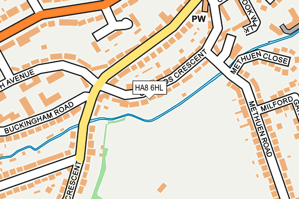 HA8 6HL map - OS OpenMap – Local (Ordnance Survey)
