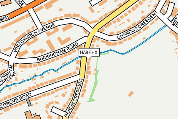 HA8 6HX map - OS OpenMap – Local (Ordnance Survey)