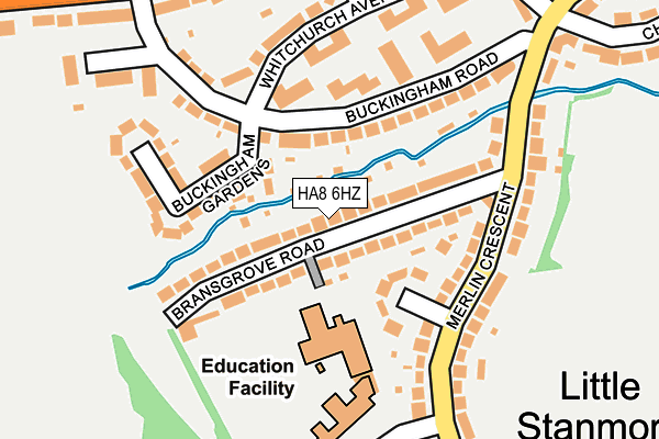 HA8 6HZ map - OS OpenMap – Local (Ordnance Survey)