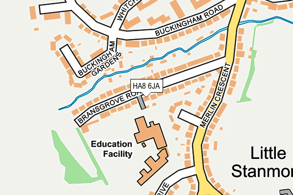 HA8 6JA map - OS OpenMap – Local (Ordnance Survey)