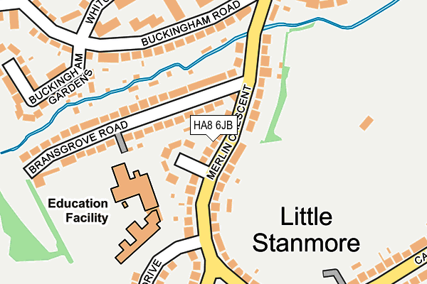 HA8 6JB map - OS OpenMap – Local (Ordnance Survey)