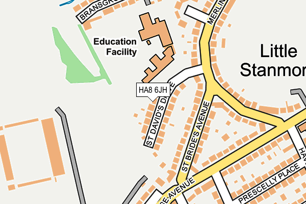 HA8 6JH map - OS OpenMap – Local (Ordnance Survey)