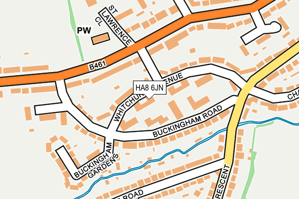 HA8 6JN map - OS OpenMap – Local (Ordnance Survey)