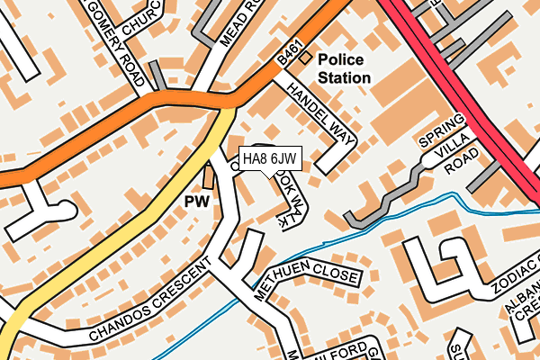 HA8 6JW map - OS OpenMap – Local (Ordnance Survey)