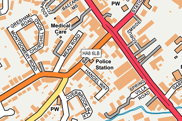 HA8 6LB map - OS OpenMap – Local (Ordnance Survey)