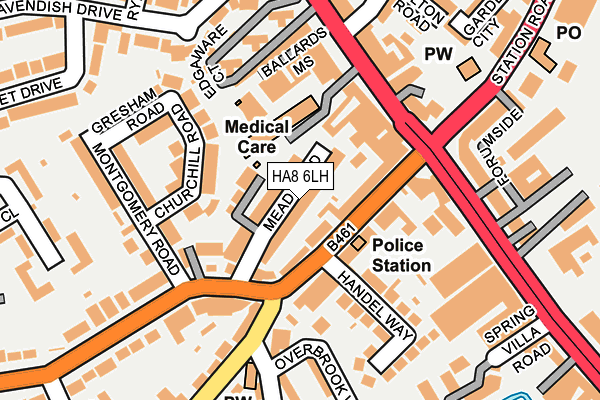 HA8 6LH map - OS OpenMap – Local (Ordnance Survey)