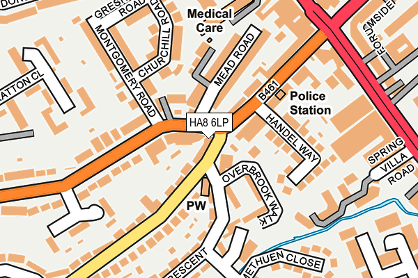 HA8 6LP map - OS OpenMap – Local (Ordnance Survey)