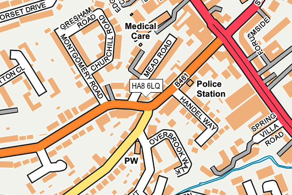 HA8 6LQ map - OS OpenMap – Local (Ordnance Survey)