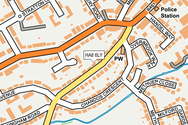 HA8 6LY map - OS OpenMap – Local (Ordnance Survey)