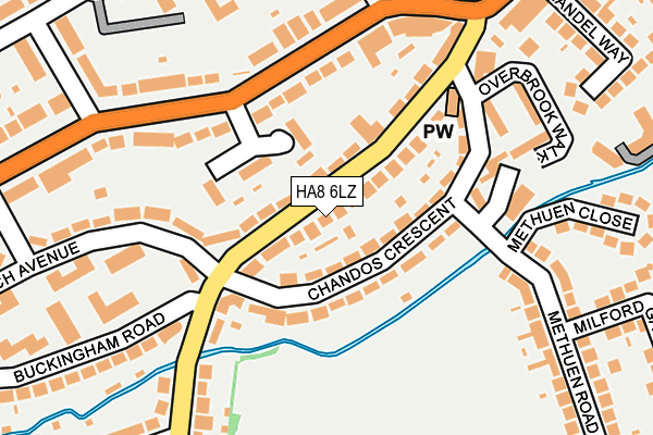 HA8 6LZ map - OS OpenMap – Local (Ordnance Survey)