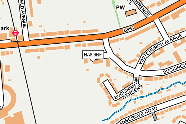 HA8 6NF map - OS OpenMap – Local (Ordnance Survey)