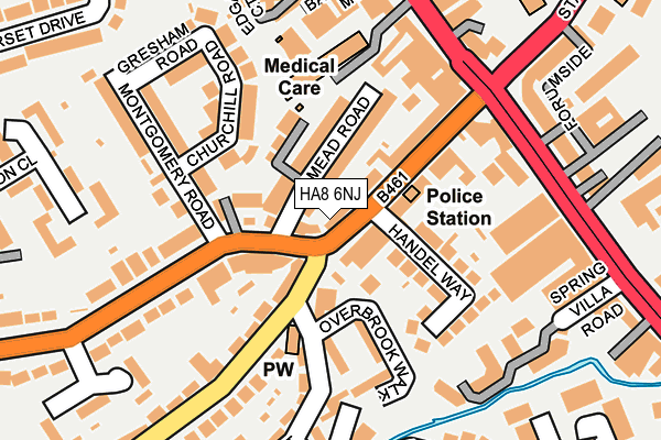 HA8 6NJ map - OS OpenMap – Local (Ordnance Survey)