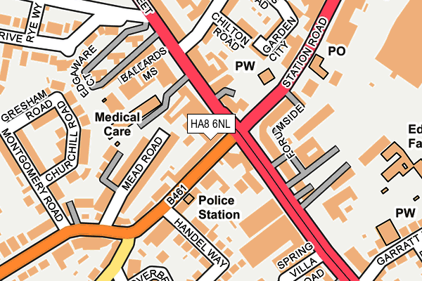 HA8 6NL map - OS OpenMap – Local (Ordnance Survey)