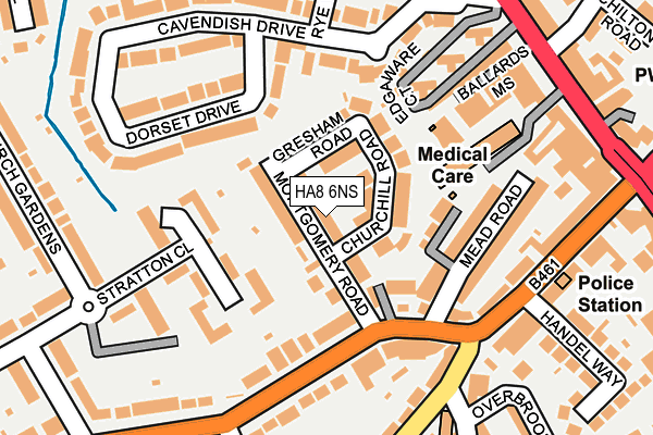 HA8 6NS map - OS OpenMap – Local (Ordnance Survey)