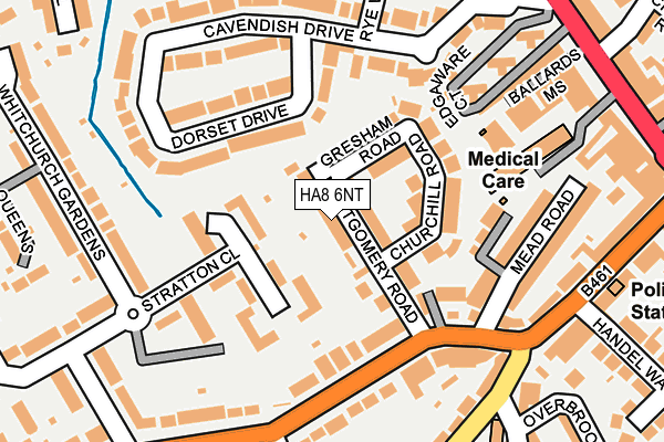 HA8 6NT map - OS OpenMap – Local (Ordnance Survey)