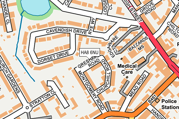 HA8 6NU map - OS OpenMap – Local (Ordnance Survey)