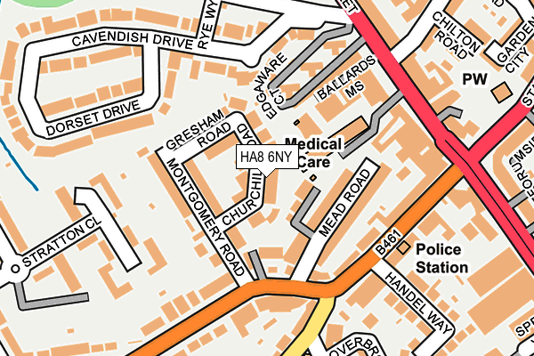 HA8 6NY map - OS OpenMap – Local (Ordnance Survey)