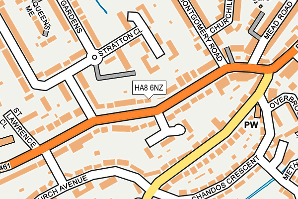 HA8 6NZ map - OS OpenMap – Local (Ordnance Survey)