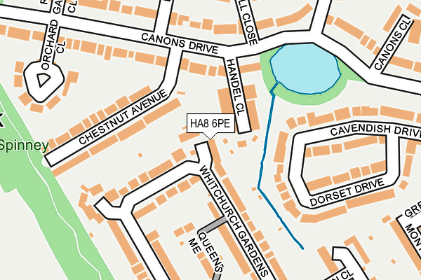 HA8 6PE map - OS OpenMap – Local (Ordnance Survey)