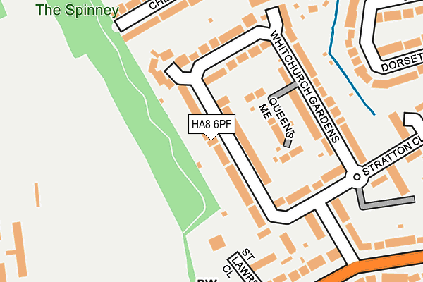 HA8 6PF map - OS OpenMap – Local (Ordnance Survey)