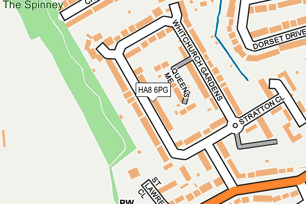 HA8 6PG map - OS OpenMap – Local (Ordnance Survey)
