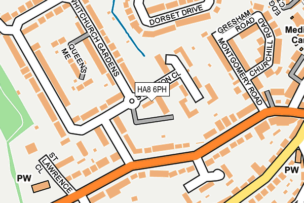 HA8 6PH map - OS OpenMap – Local (Ordnance Survey)