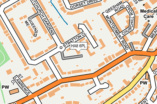 HA8 6PL map - OS OpenMap – Local (Ordnance Survey)