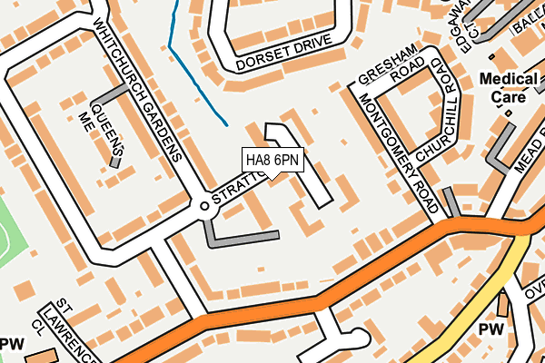 HA8 6PN map - OS OpenMap – Local (Ordnance Survey)