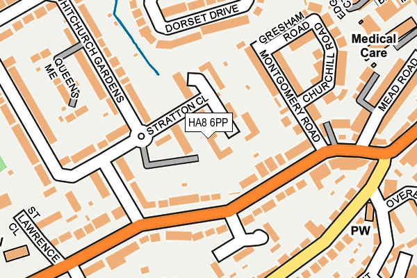 HA8 6PP map - OS OpenMap – Local (Ordnance Survey)