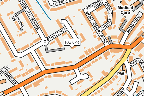 HA8 6PR map - OS OpenMap – Local (Ordnance Survey)