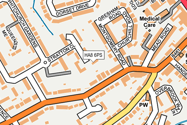 HA8 6PS map - OS OpenMap – Local (Ordnance Survey)