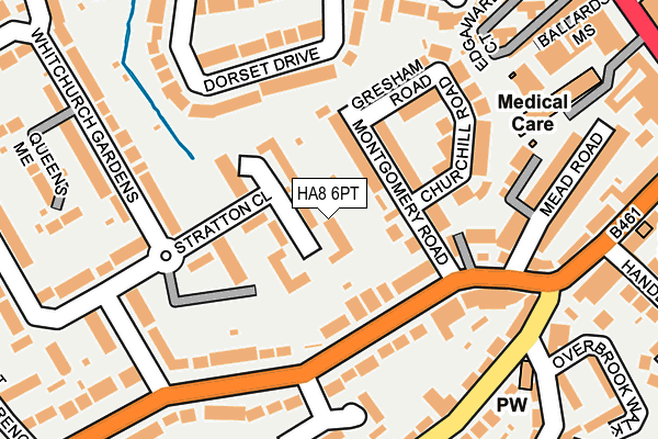 HA8 6PT map - OS OpenMap – Local (Ordnance Survey)