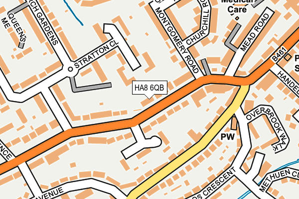 HA8 6QB map - OS OpenMap – Local (Ordnance Survey)